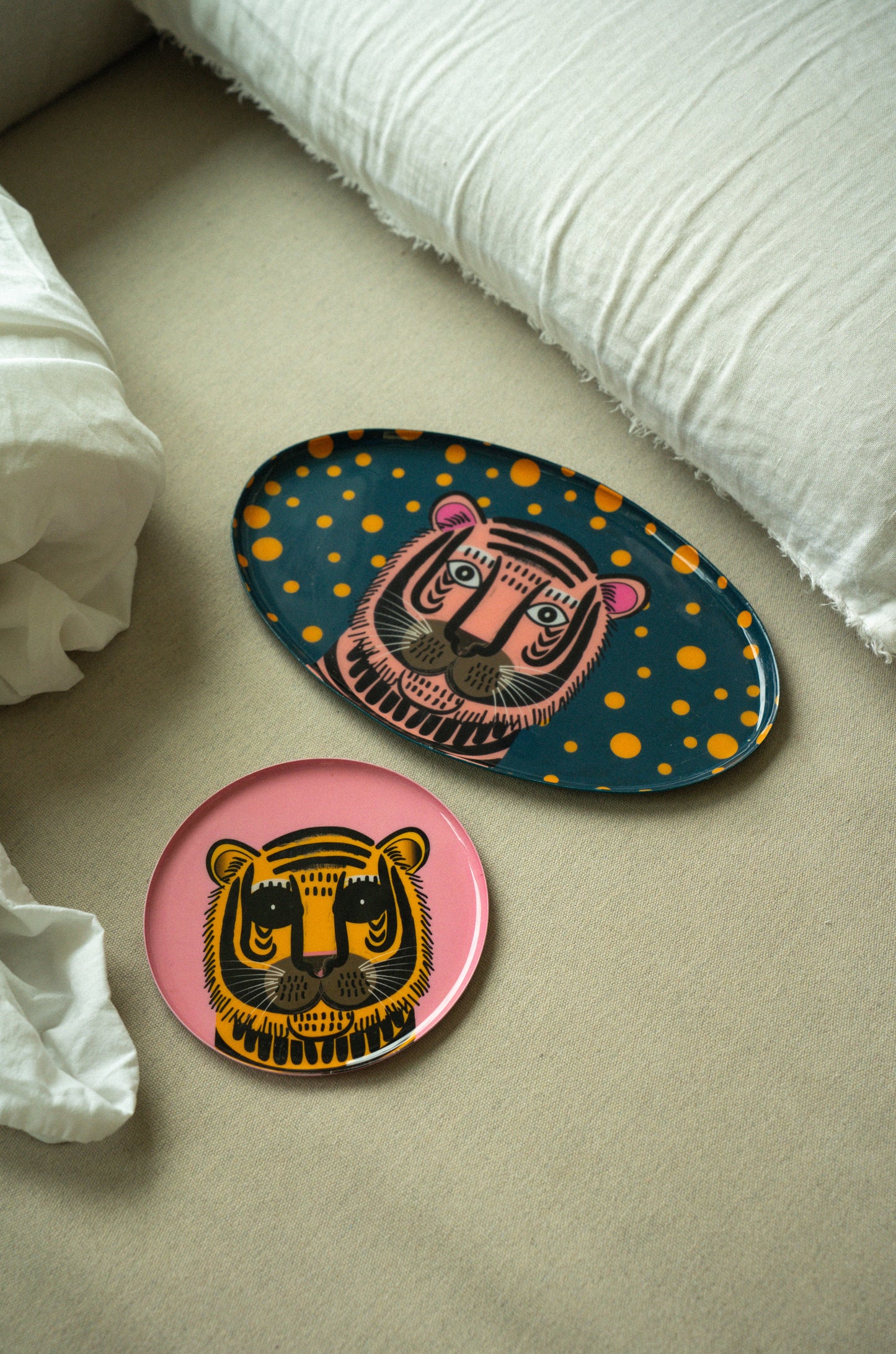 Tiger Spot Enameled Tray