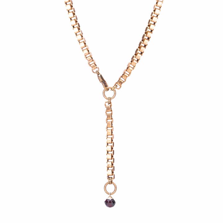 XL Box Chain Lariat Necklace SS26