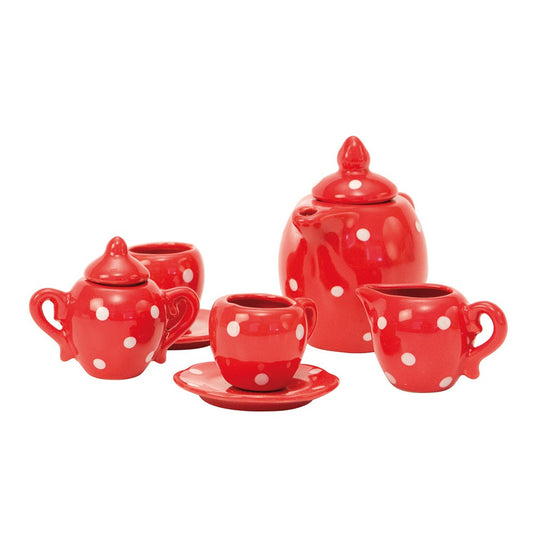 Red Ceramic Tea Set