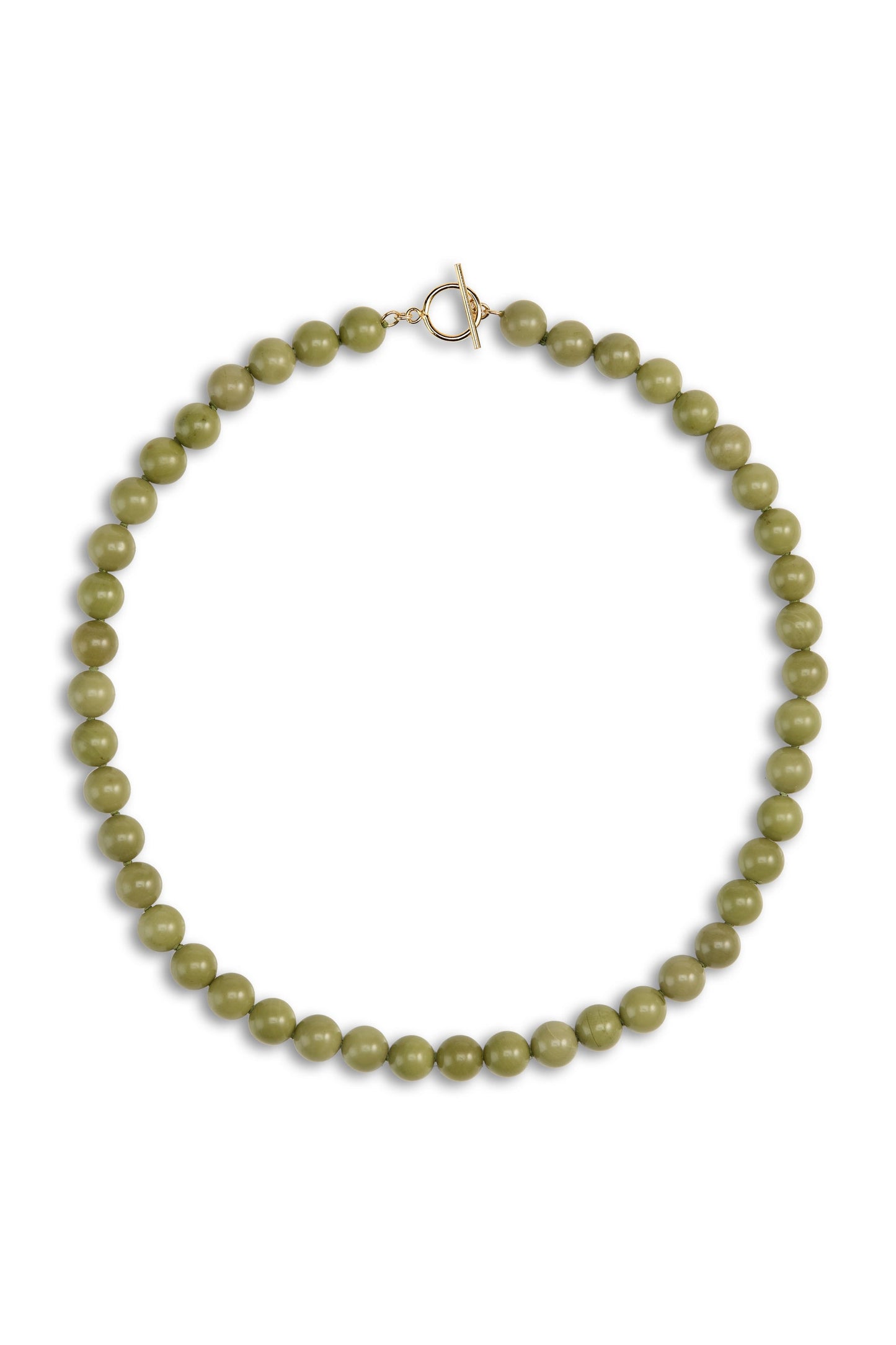 Classic Boule Avocado Jasper Necklace
