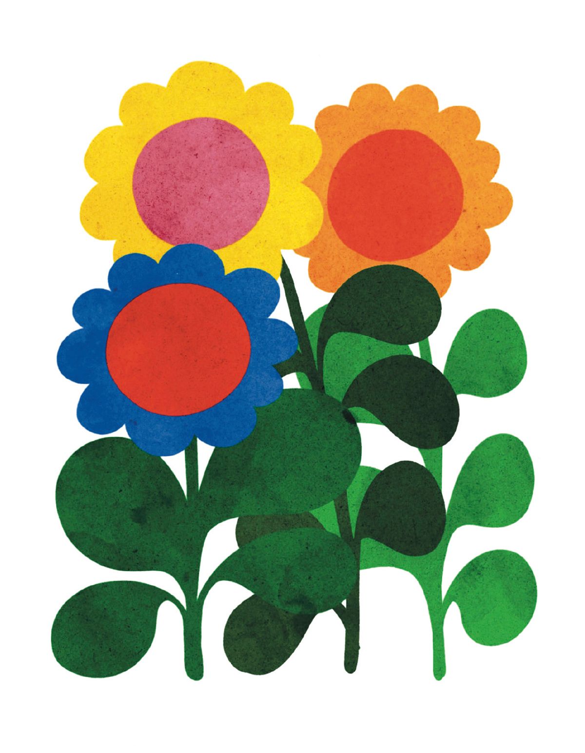 Retro Flowers Card