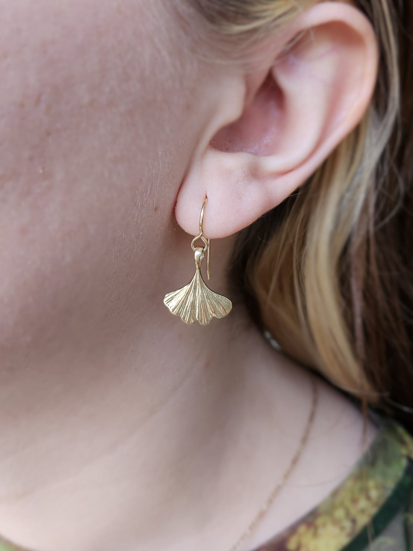 Mini Ginkgo Dangle Earrings
