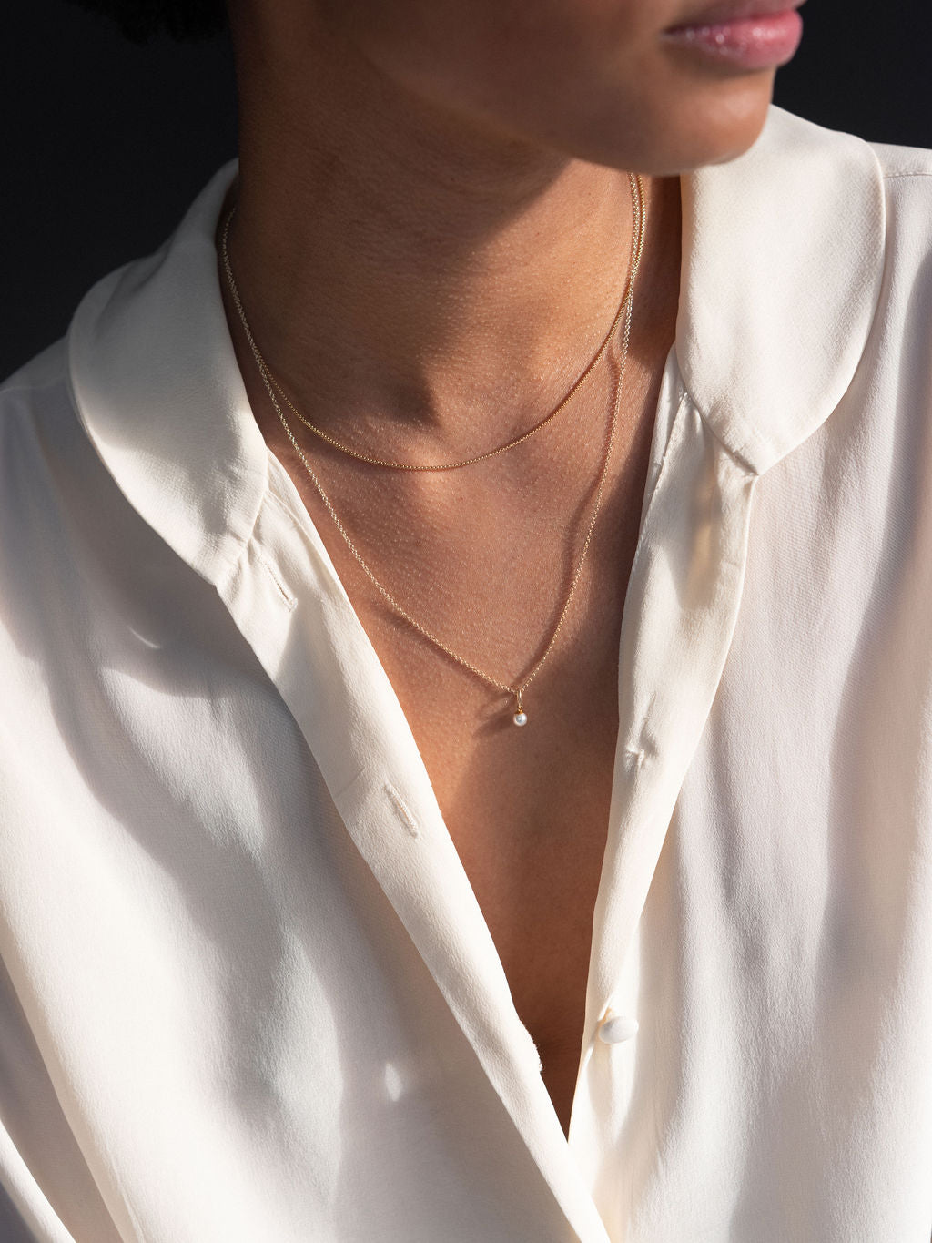 Liv Pearl Gold Necklace
