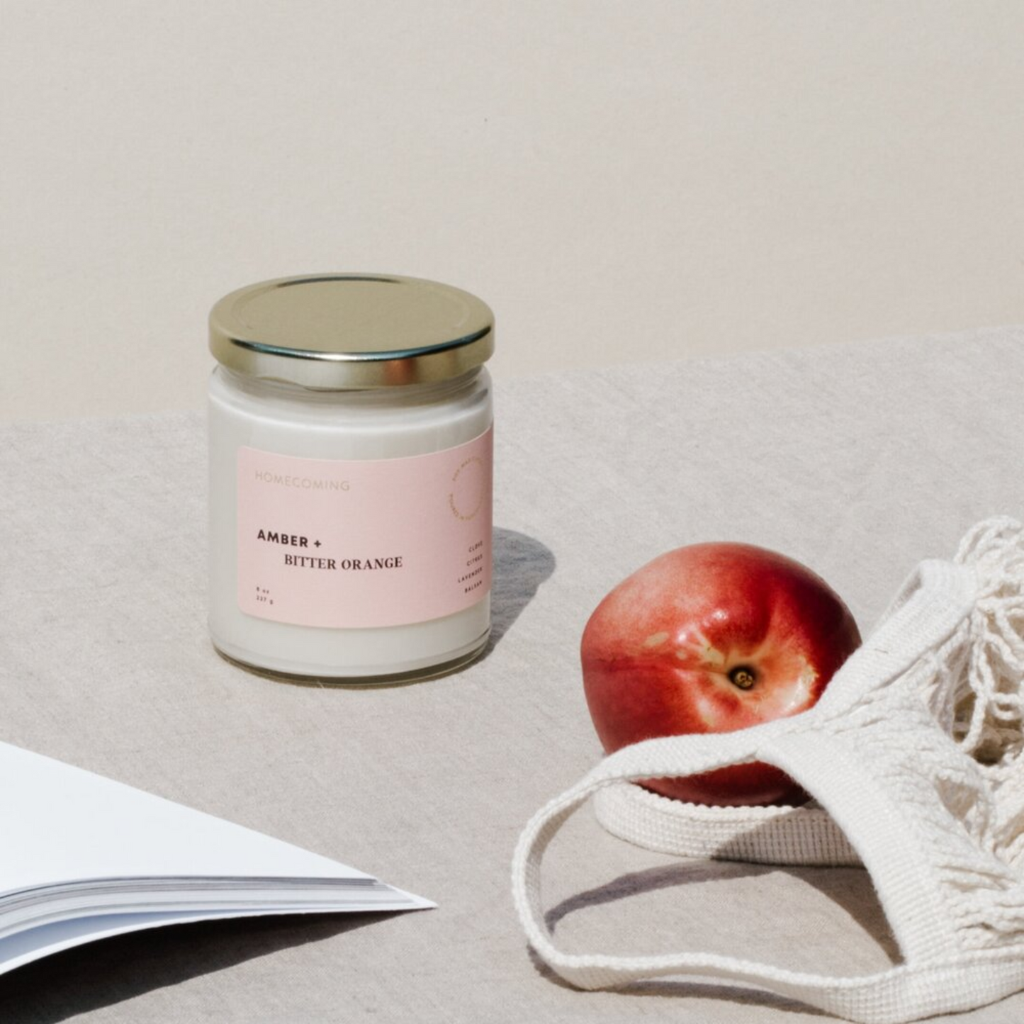 Amber + Bitter Orange Soy Wax Candle