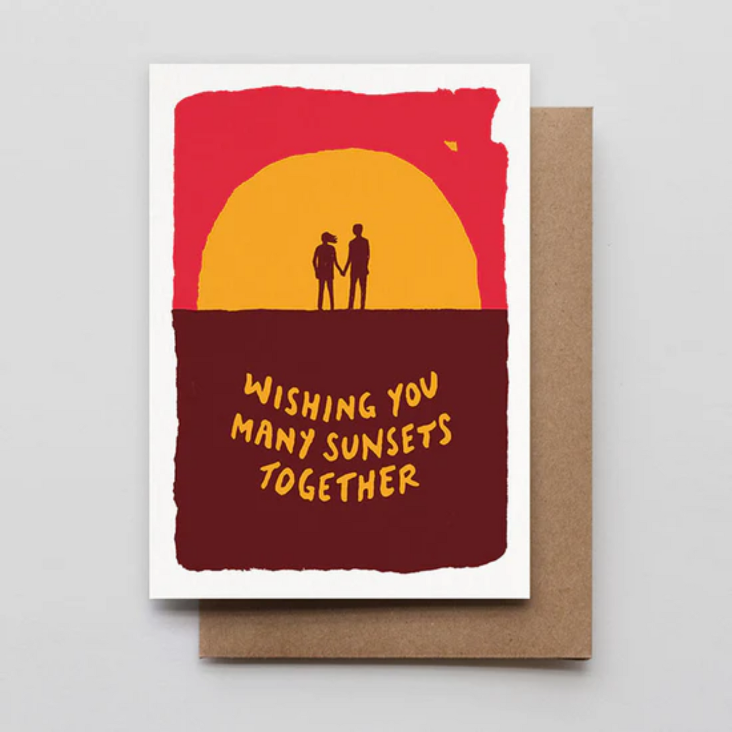 Sunset Love Wedding Card