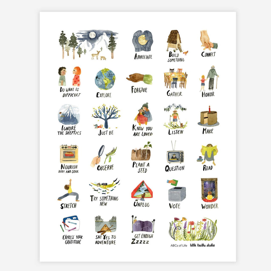 ABCs of Life Archival Art Print 8.5x11