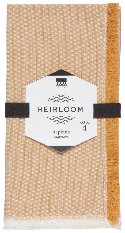 Ochre Yellow Chambray Napkins