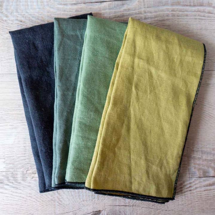 Linen Cloth Napkins - Grasshopper Mix