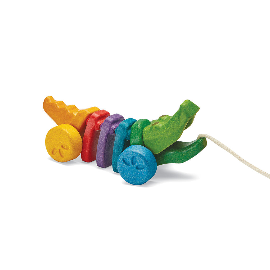 Pull Along Rainbow Alligator