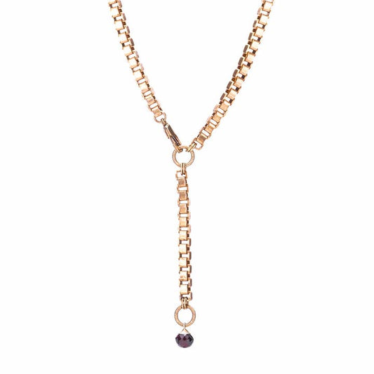 XL Box Chain Lariat Necklace SS26