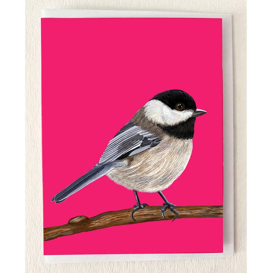 Black-Capped Chickadee On Branch Card