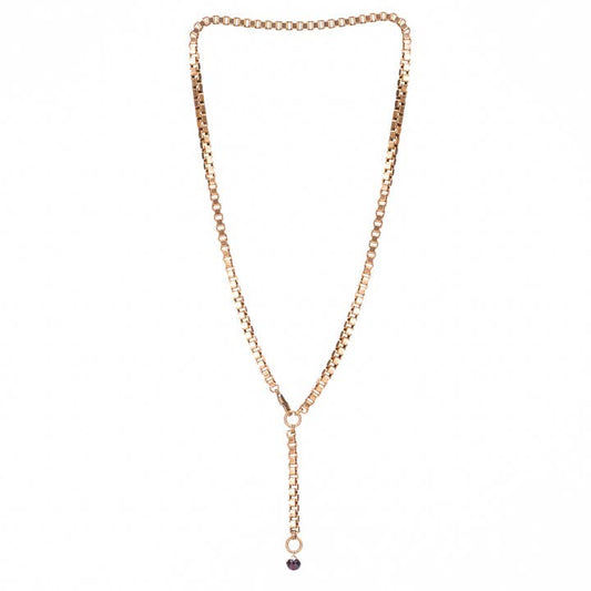 XL Box Chain Lariat Necklace SS26