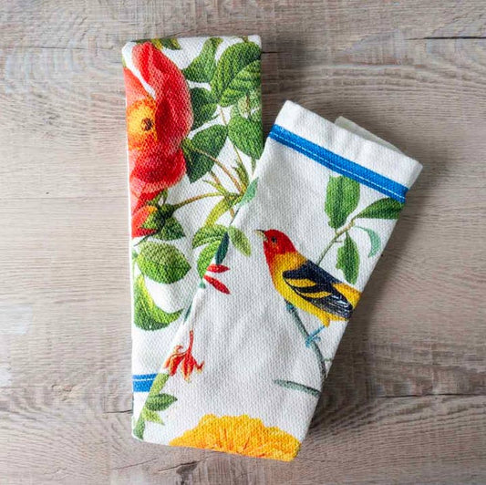 Printed Cotton Tea Towel - Garden of Eden