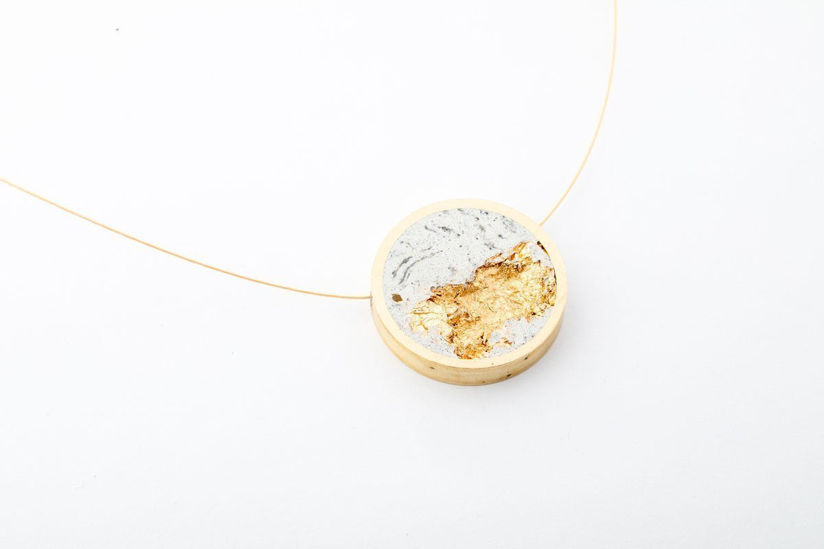 Concrete Confetti Framed Necklace