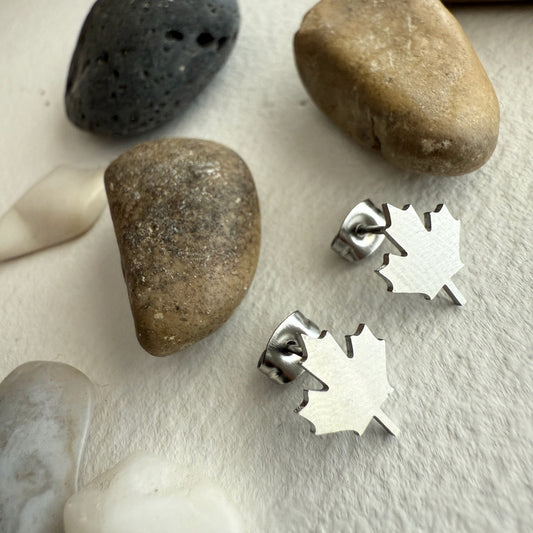 1867 Maple Leaf Stud Earrings