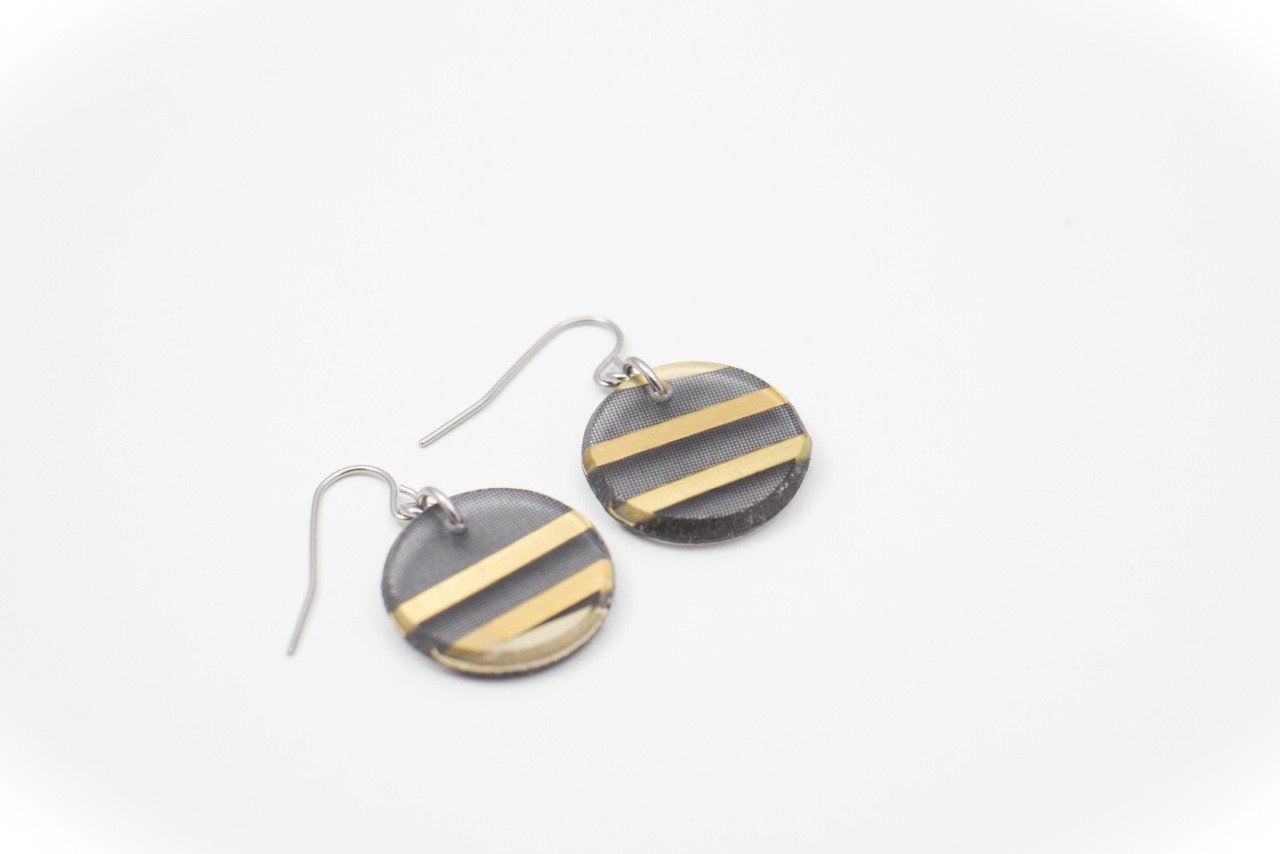 Ecoresin Circle Earrings