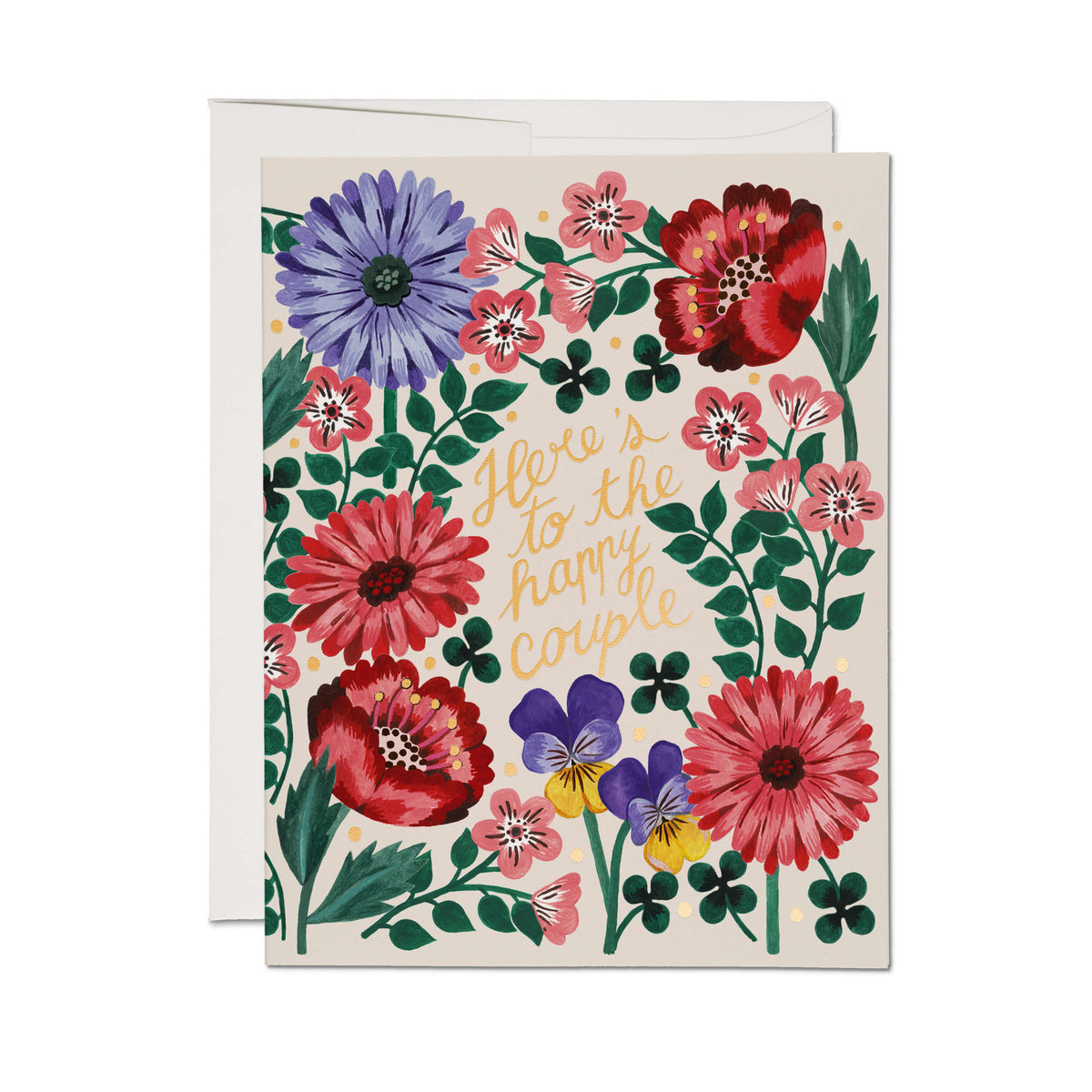 Blooming Couple Wedding Card