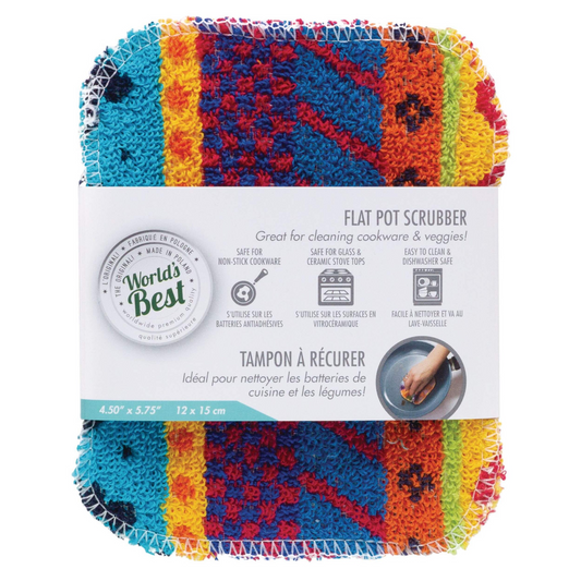 Printed Flat Pot Scrubber