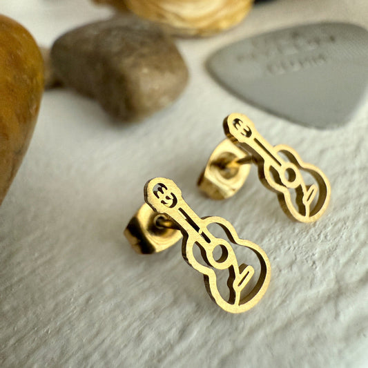Woody Guitar Earrings