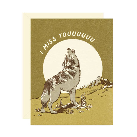 Wolf Miss You Card