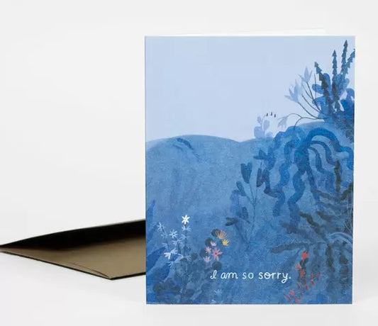Blue Landscape Sympathy Card