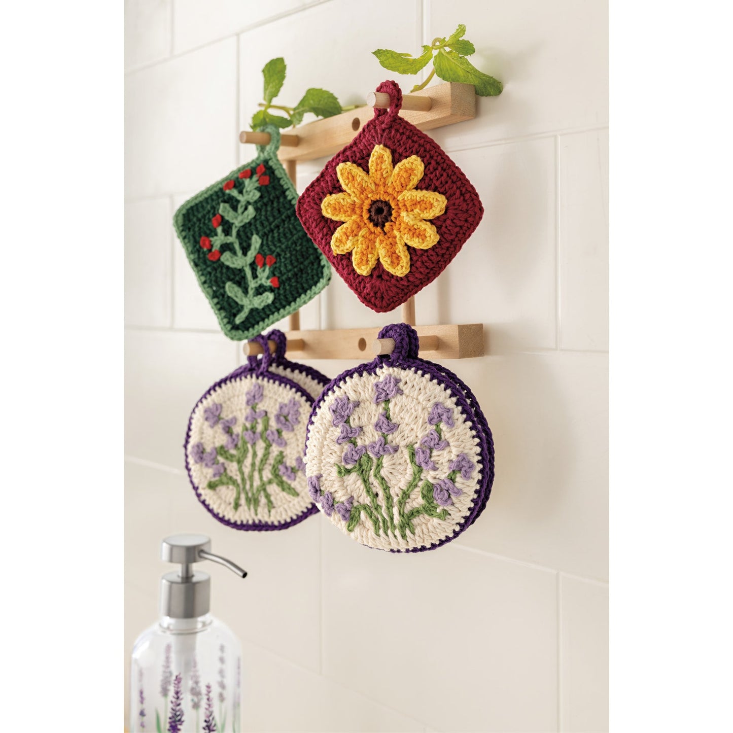 Lavender Crochet Sponge Set