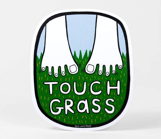 Touch Grass Sticker