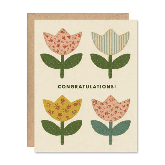 "Congratulations" Tulips Card