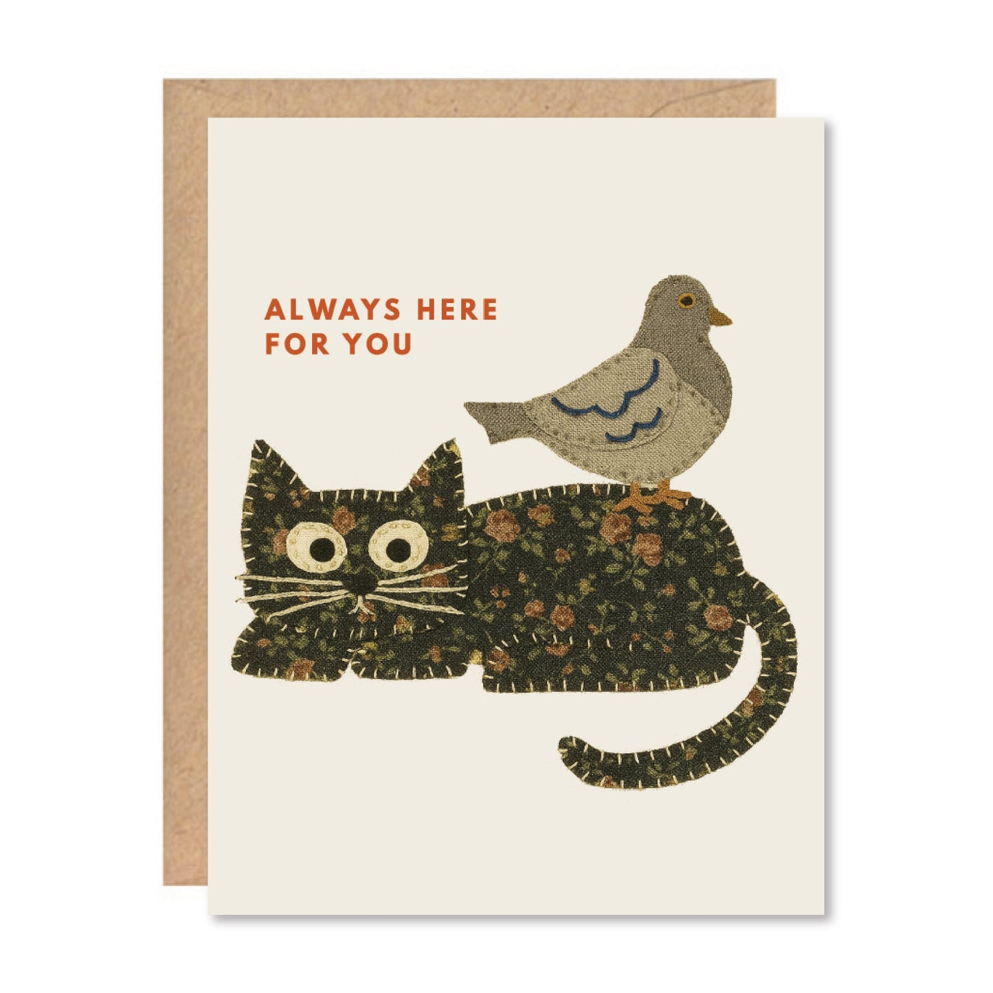 "Always Here" Cat & Bird Card