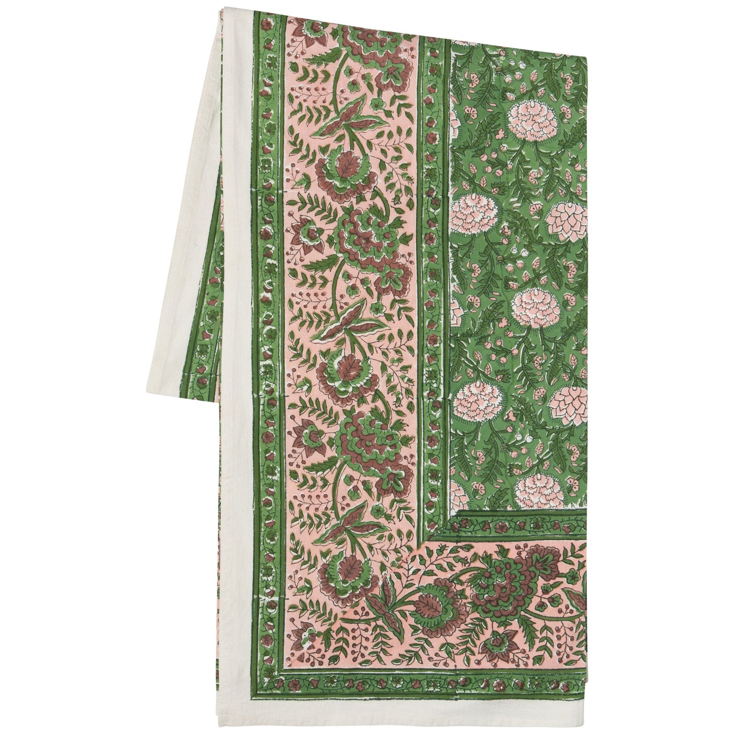 Peony Block Print Tablecloth